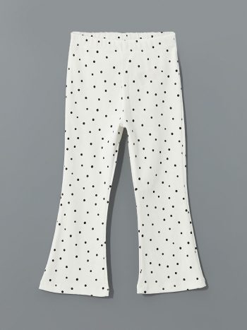 LCW Kids Cream Polka Dot Girls' Leggings