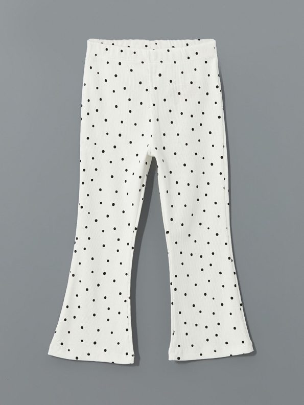 LCW Kids Cream Polka Dot Girls' Leggings