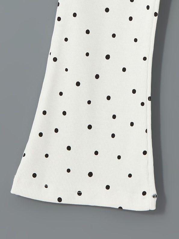 LCW Kids Cream Polka Dot Girls' Leggings