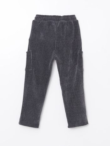 LCW Kids Charcoal Elastic Waist Corduroy Pants for Boys