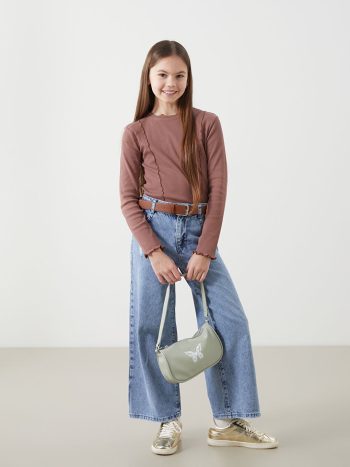 Girls' Elastic Waist Jean Pants