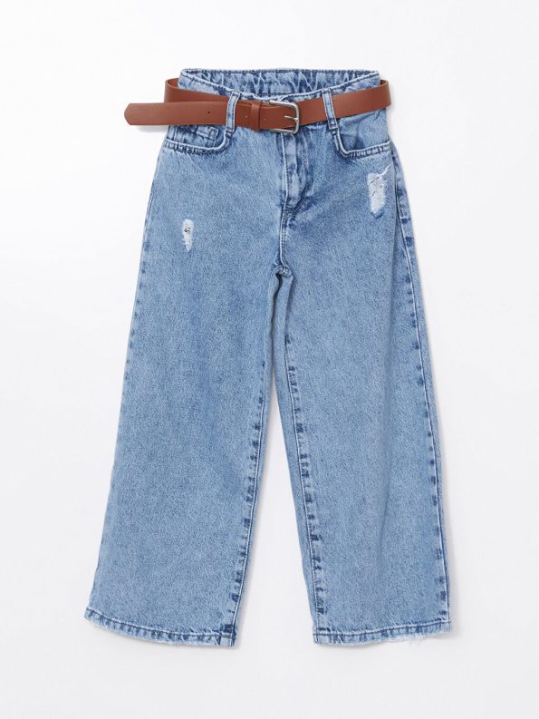 Girls' Elastic Waist Jean Pants