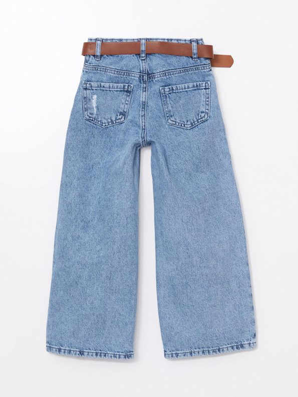 Girls' Elastic Waist Jean Pants