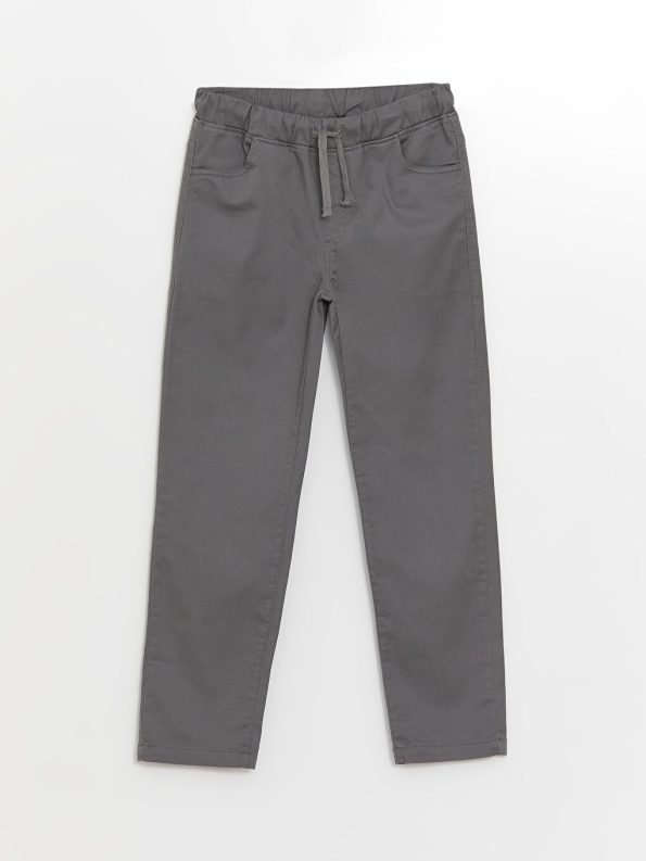 Belted Textured Boys' Pants