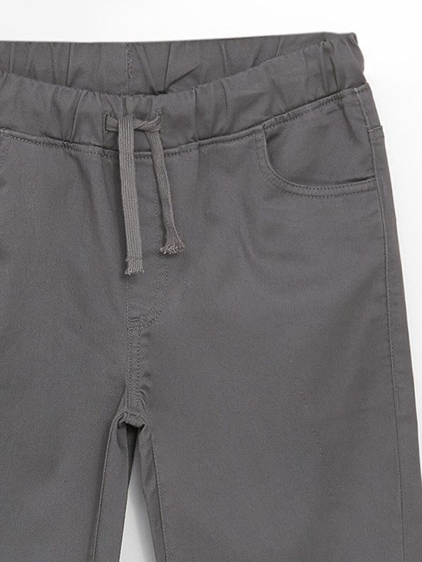 Belted Textured Boys' Pants