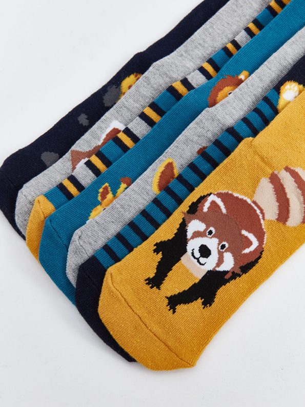 Sonic Patterned Boys' Ankle Socks Set of 5