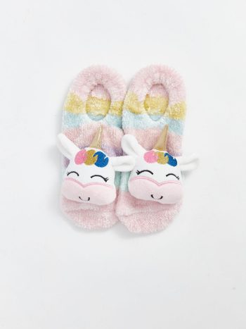 Embroidered Applique Girls' Home Socks