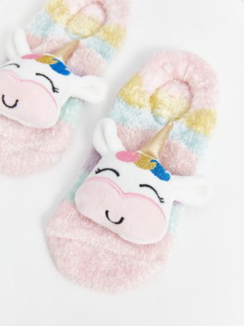Embroidered Applique Girls' Home Socks