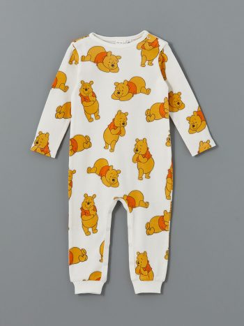 LCW Baby Cream Winnie the Pooh Printed Baby Romper