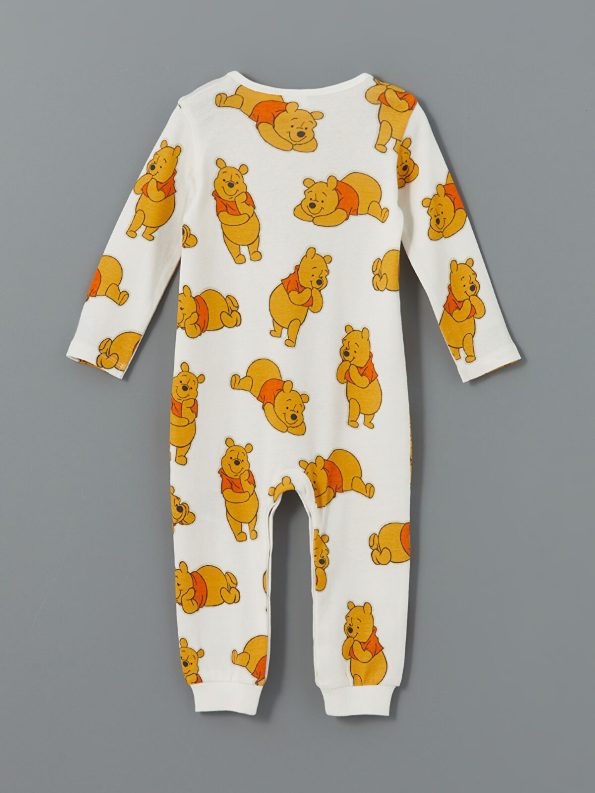 LCW Baby Cream Winnie the Pooh Printed Baby Romper