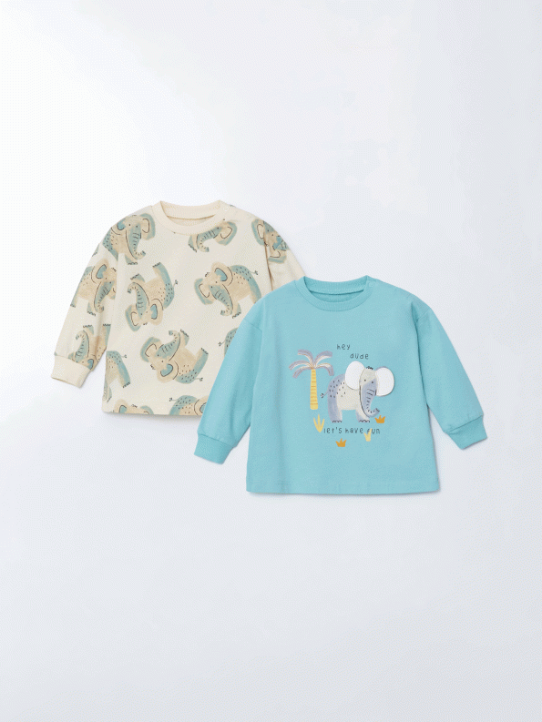 Boys' Printed Crew Neck T-Shirt Set