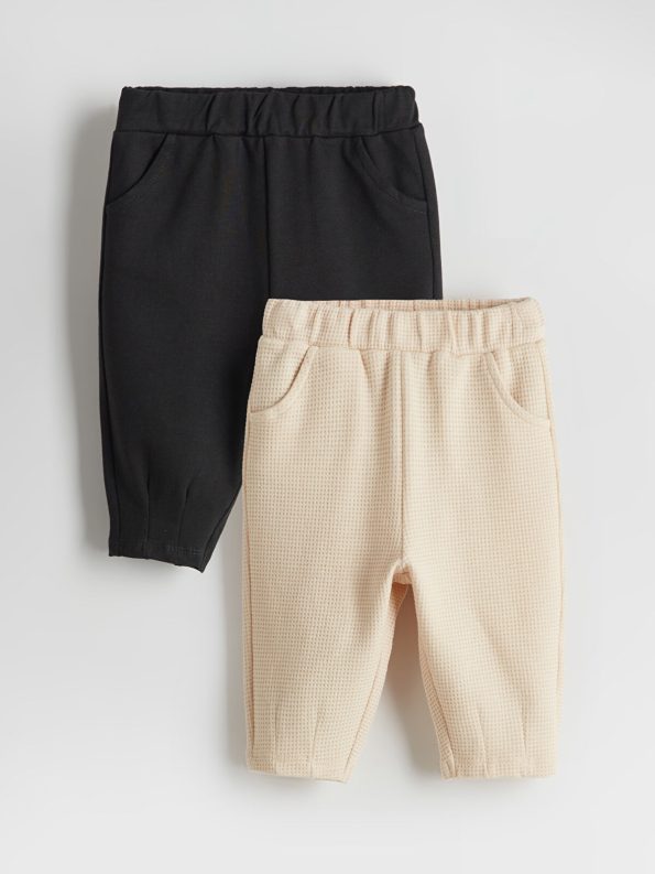 LCW Baby Beige Elastic Waist Boys Sweatpants Set