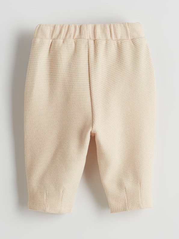 LCW Baby Beige Elastic Waist Boys Sweatpants Set