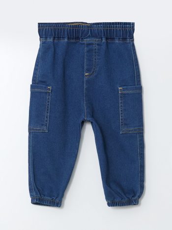 LCW Baby Blue Elastic Waist Basic Boys' Jeans
