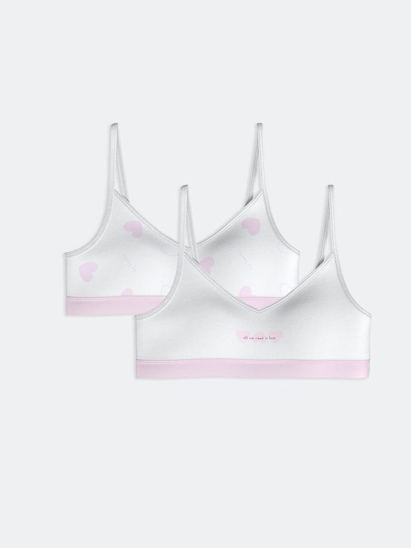 Printed Girl's Crop Top Set