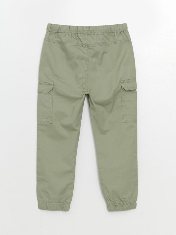 LCW Kids Green Elastic Waist Boys Cargo Pants