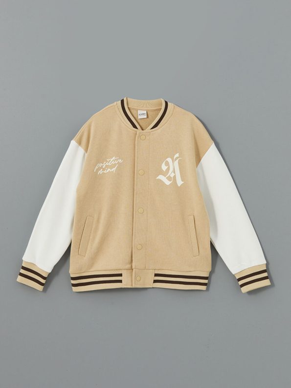 Boys' Fleece Pullover with Stand-Up Collar