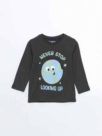 LCW Kids Gray Crew Neck Boys' Pajama Set
