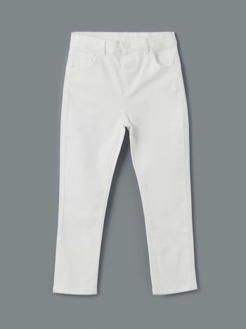 LCW Kids White Adjustable Waist Boys Pants