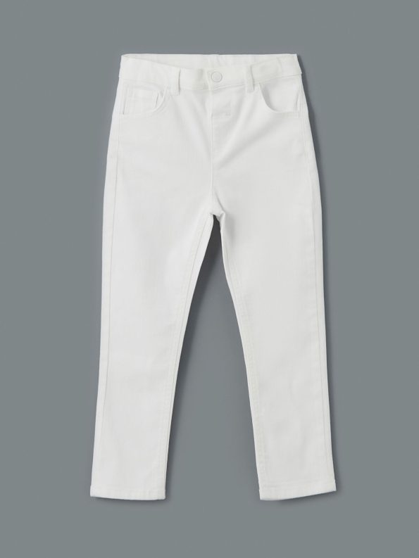LCW Kids White Adjustable Waist Boys Pants