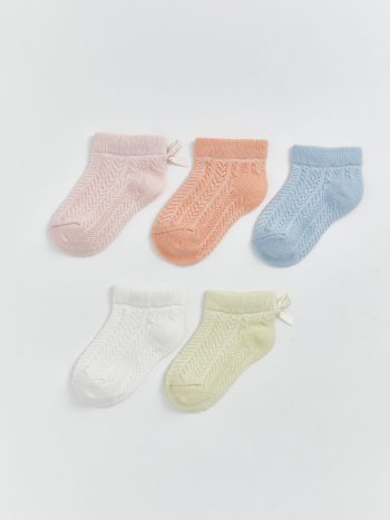 Embroidered Baby Girl Socks Set of 4
