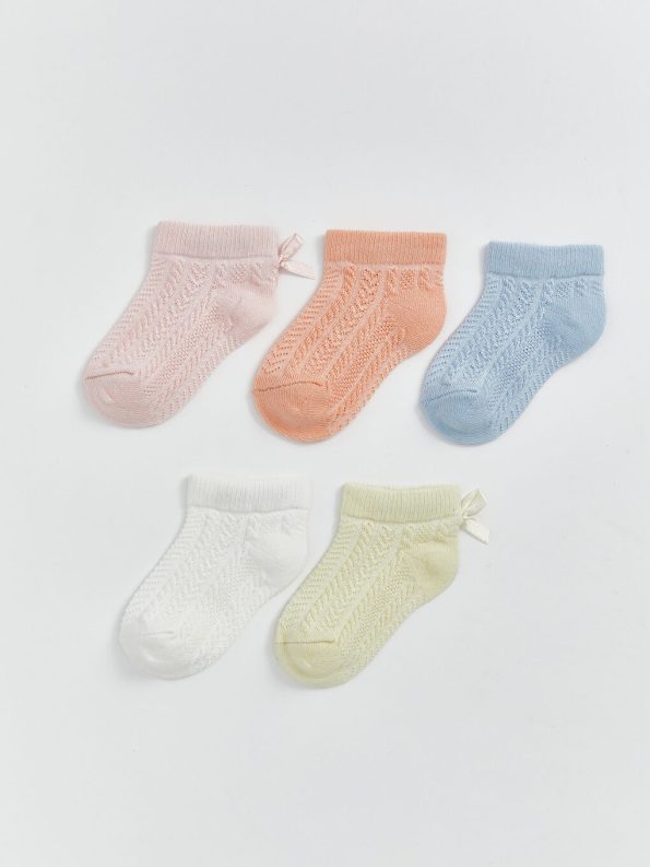 Embroidered Baby Girl Socks Set of 4