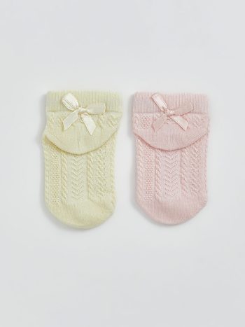 Embroidered Baby Girl Socks Set of 4