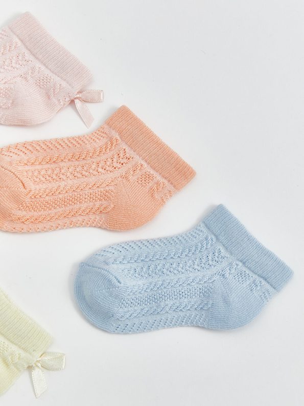 Embroidered Baby Girl Socks Set of 4