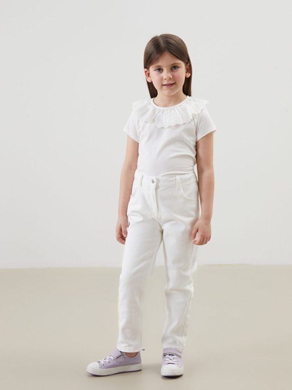 Thick Basic Girls' Jogger Pants with Elastic Waist