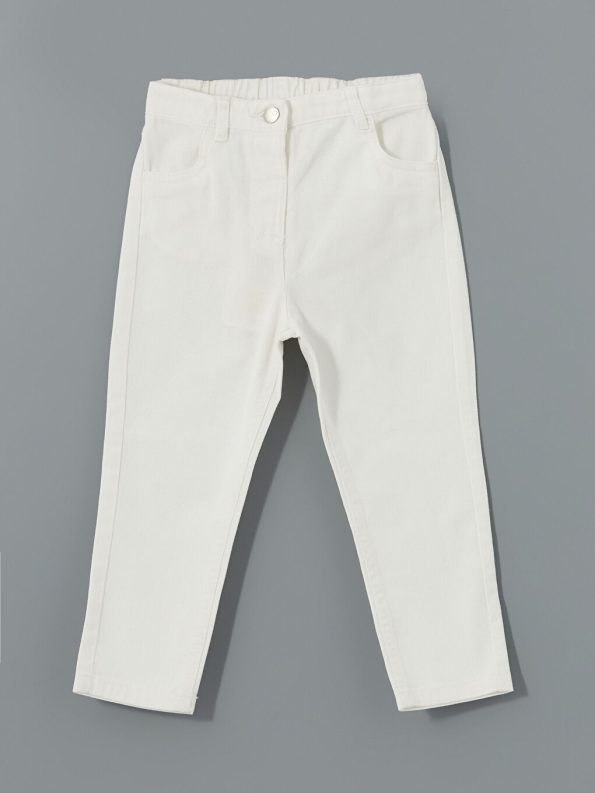 Thick Basic Girls' Jogger Pants with Elastic Waist