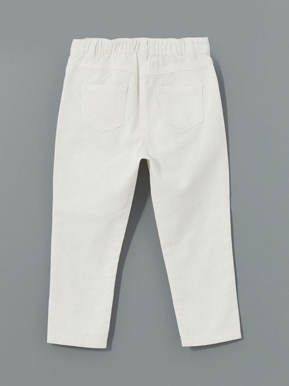 Thick Basic Girls' Jogger Pants with Elastic Waist