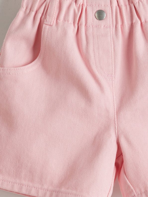 LCW Kids Pink Elastic Waist Basic Girls' Shorts