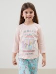 Girls' Crew Neck Blouse and Leggings Set