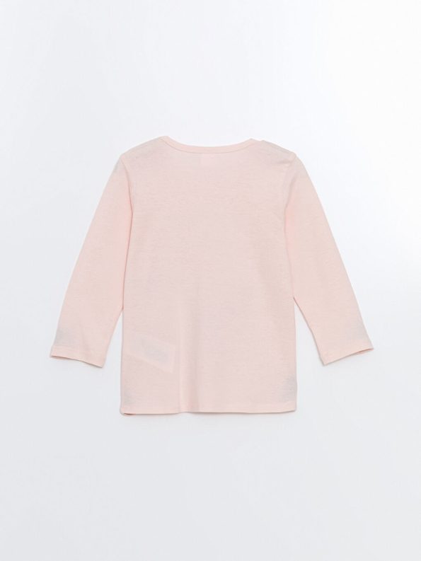 Girls' Crew Neck Blouse and Leggings Set