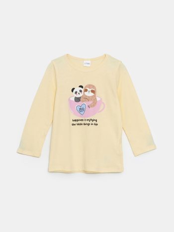 Girls' Bike Neck Blouse and Leggings Set