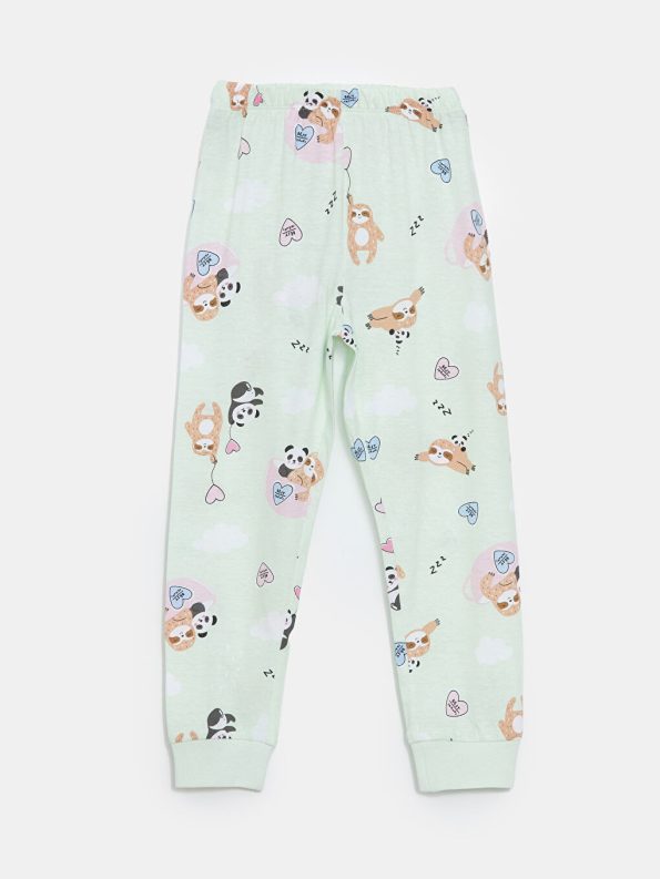 Girls' Bike Neck Blouse and Leggings Set