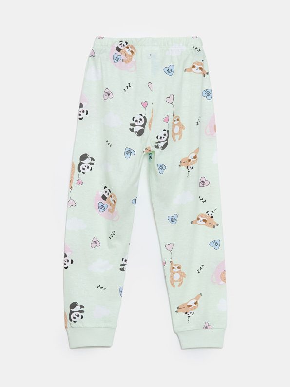 Girls' Bike Neck Blouse and Leggings Set