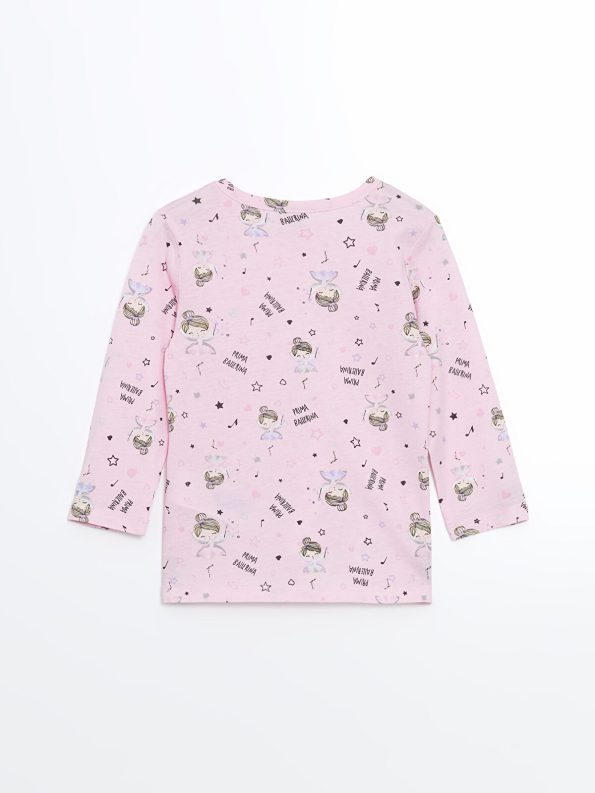 LCW Kids Pink Printed Girls Pajama Set