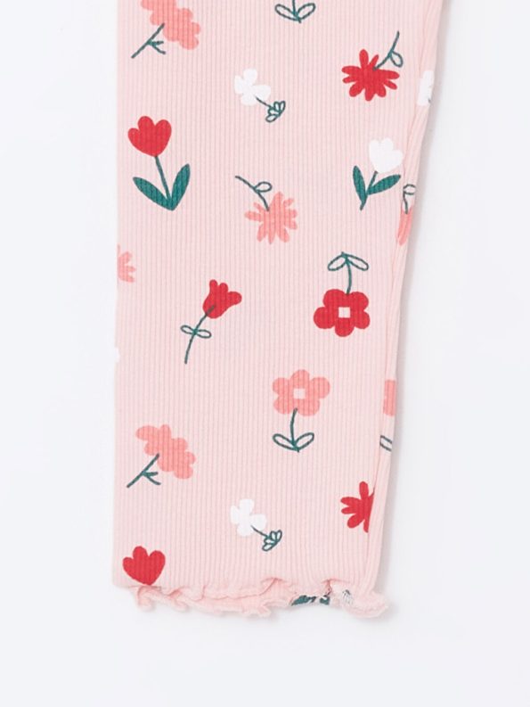 Floral Girls' Crinkle Blouse and Shorts Set