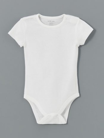 LCW Baby Ecru Organic Cotton Boys' Bodysuit Set