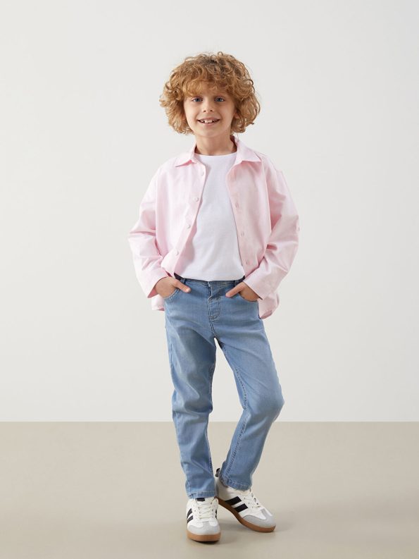 LCW Kids Indigo Elastic Waist Basic Boys' Jean Pants