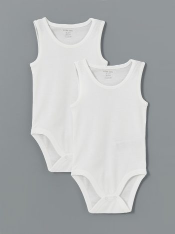 LCW Baby Ecru Organic Cotton Boy's Bodysuit Set