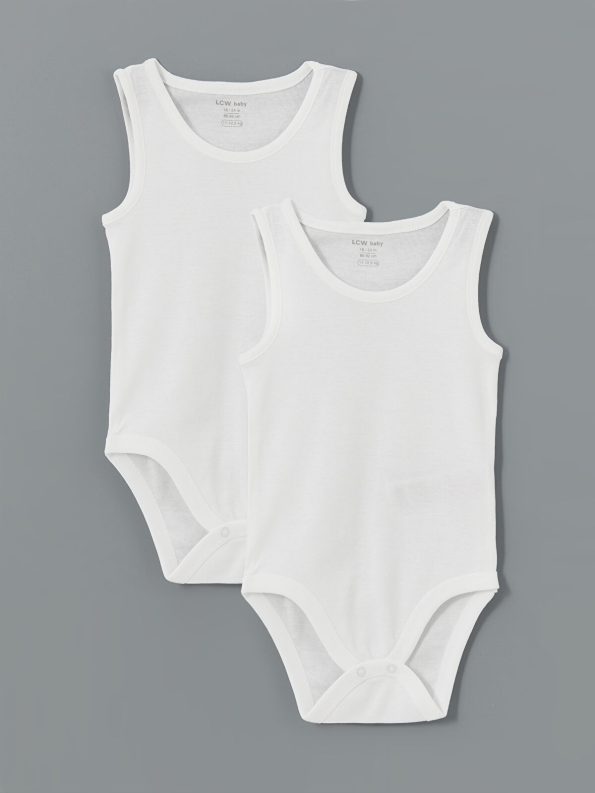 LCW Baby Ecru Organic Cotton Boy's Bodysuit Set