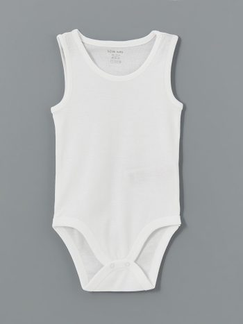 LCW Baby Ecru Organic Cotton Boy's Bodysuit Set