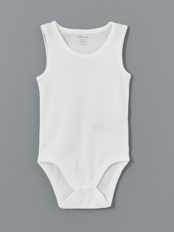 LCW Baby Ecru Organic Cotton Boy's Bodysuit Set