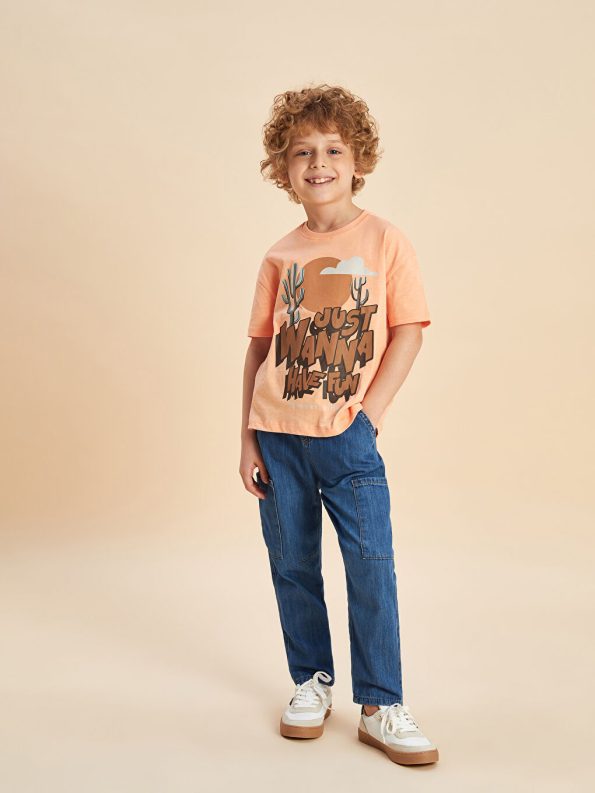 Belted Basic Boys' Denim Pants