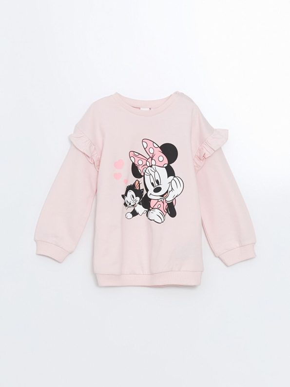 Girls' Long Sleeve Printed Crew Neck T-Shirt