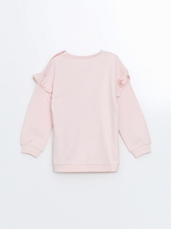 Girls' Long Sleeve Printed Crew Neck T-Shirt