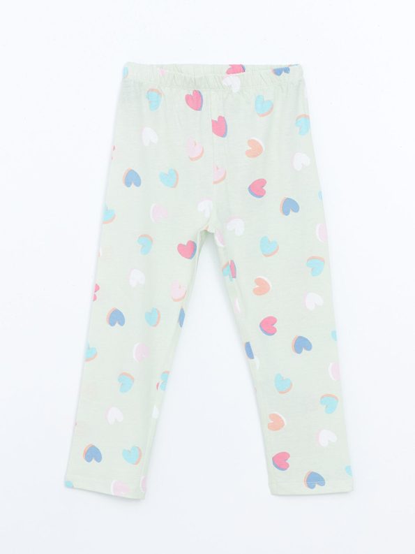 LCW Kids Green Shirt Collar Girls Pajama Set