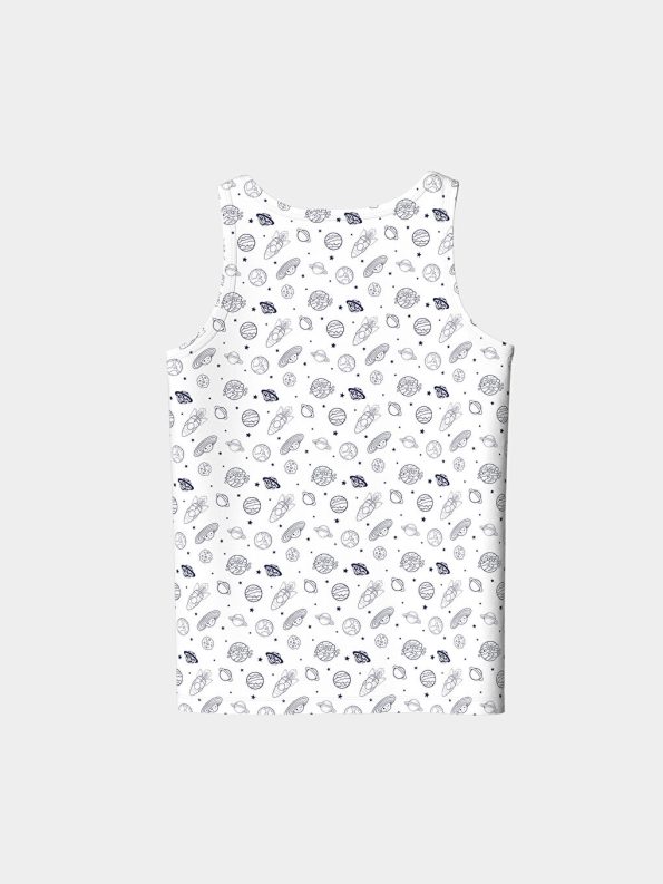 Batman Print Crew Neck Boys' Tank Top Set